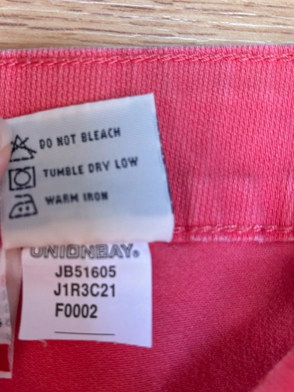 Union Bay Juniors 12/13 Stretch Bermuda Long Denim Shorts Coral Vintage Y2K 2000